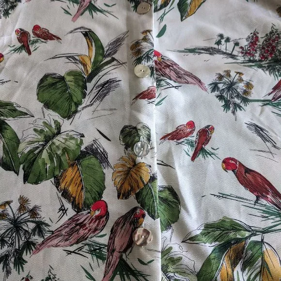 ZARA Tropical Print Duster Shirt Dress Size S - Picture 15 of 15